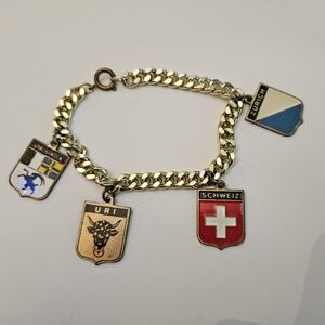 Vintage travel charm bracelet